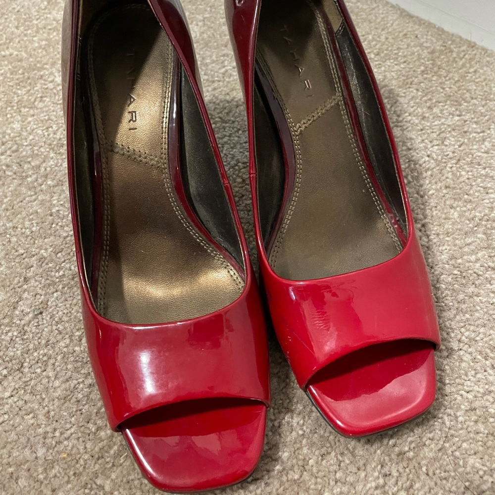 Ombré peep toe heels